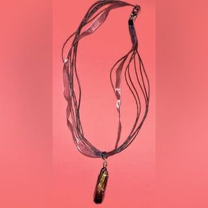 Handmade Rainbow polished titanium coated Choker.